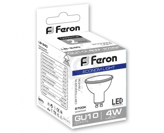 Светодиодная лампа Feron LB-240 4W GU10 2700K 5232 фото 1
